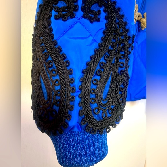 RARE Couture Runway Gucci Embellished Quilted Puffer Bomber Jacket Coat -Sz 40 - Picture 8 of 14